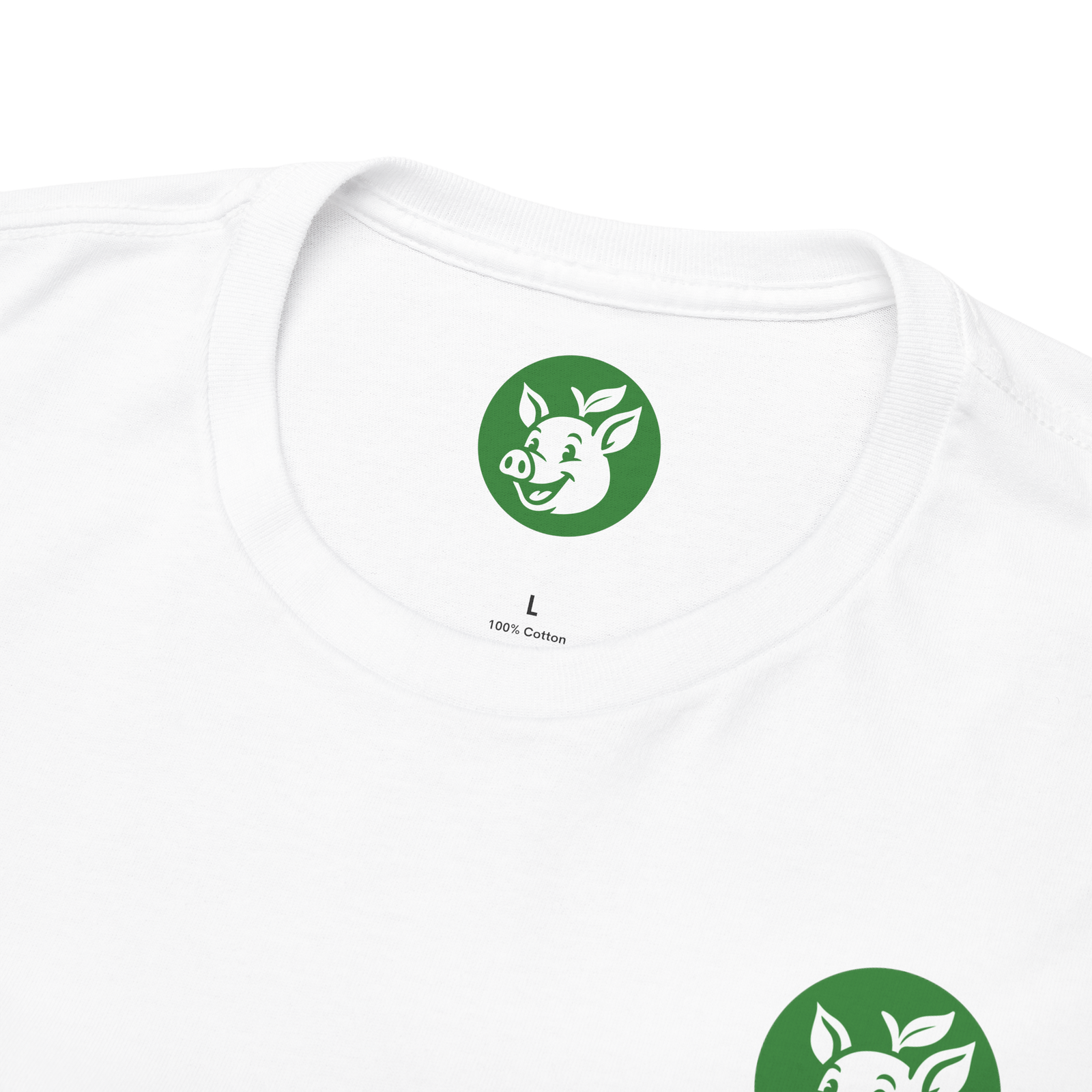 Front Collar Closeup, White